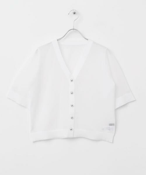URBAN RESEARCH ROSSO / アーバンリサーチ ロッソ カーディガン・ボレロ | デザインボタンシアーカーディガン | 詳細20