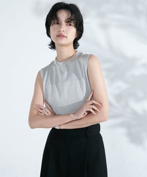 URBAN RESEARCH ROSSO / アーバンリサーチ ロッソ ニット・セーター | ブライトヤーンノースリーブニット | 詳細1