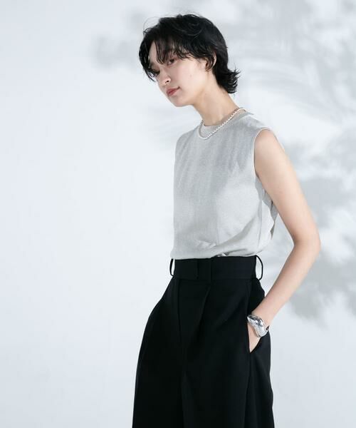 URBAN RESEARCH ROSSO / アーバンリサーチ ロッソ ニット・セーター | ブライトヤーンノースリーブニット | 詳細3