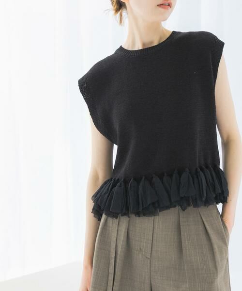 URBAN RESEARCH ROSSO / アーバンリサーチ ロッソ ニット・セーター | フリンジデザインサマーニット | 詳細13