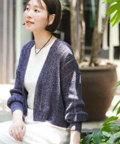 URBAN RESEARCH ROSSO / アーバンリサーチ ロッソ カーディガン・ボレロ | F by ROSSO　透かし編みショートカーディガン