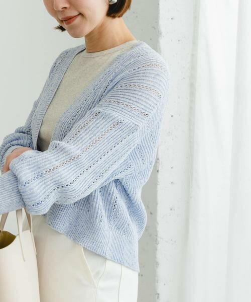 URBAN RESEARCH ROSSO / アーバンリサーチ ロッソ カーディガン・ボレロ | F by ROSSO　透かし編みショートカーディガン | 詳細3