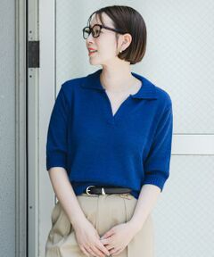 URBAN RESEARCH ROSSO / アーバンリサーチ ロッソ ニット・セーター | F by ROSSO　オープンカラーサマーニット