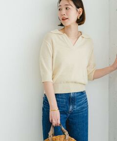 URBAN RESEARCH ROSSO / アーバンリサーチ ロッソ ニット・セーター | F by ROSSO　オープンカラーサマーニット