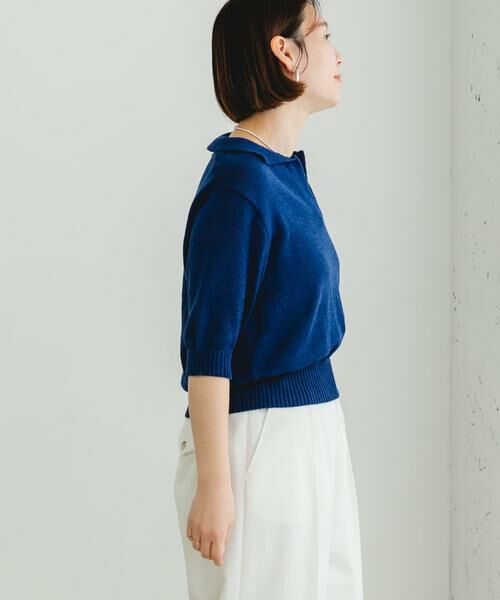 URBAN RESEARCH ROSSO / アーバンリサーチ ロッソ ニット・セーター | F by ROSSO　オープンカラーサマーニット | 詳細4