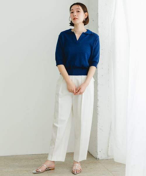 URBAN RESEARCH ROSSO / アーバンリサーチ ロッソ ニット・セーター | F by ROSSO　オープンカラーサマーニット | 詳細6