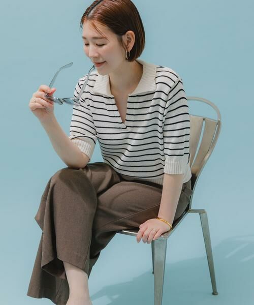 URBAN RESEARCH ROSSO / アーバンリサーチ ロッソ ニット・セーター | F by ROSSO　オープンカラーサマーニット | 詳細13