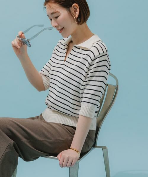 URBAN RESEARCH ROSSO / アーバンリサーチ ロッソ ニット・セーター | F by ROSSO　オープンカラーサマーニット | 詳細14