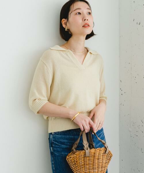 URBAN RESEARCH ROSSO / アーバンリサーチ ロッソ ニット・セーター | F by ROSSO　オープンカラーサマーニット | 詳細22