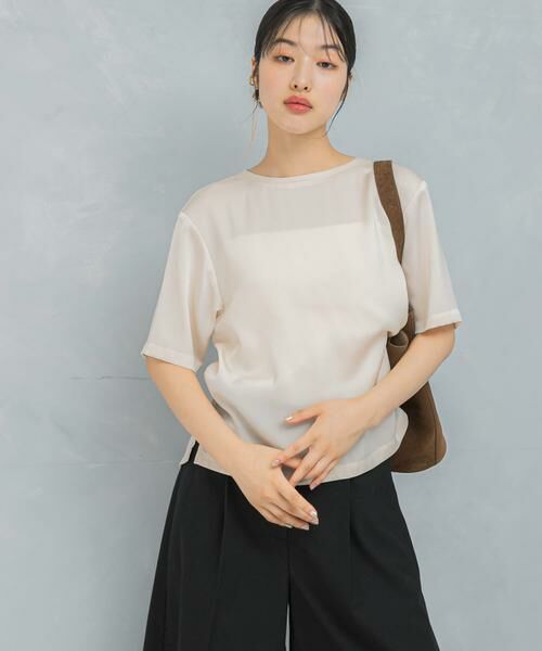 URBAN RESEARCH ROSSO / アーバンリサーチ ロッソ Tシャツ | UVカットサテンブラウス | 詳細12