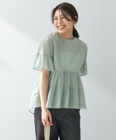 URBAN RESEARCH ROSSO / アーバンリサーチ ロッソ シャツ・ブラウス | F by ROSSO　コットンボイル切替ギャザーブラウス