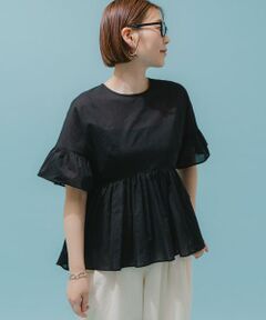 URBAN RESEARCH ROSSO / アーバンリサーチ ロッソ シャツ・ブラウス | F by ROSSO　コットンボイル切替ギャザーブラウス