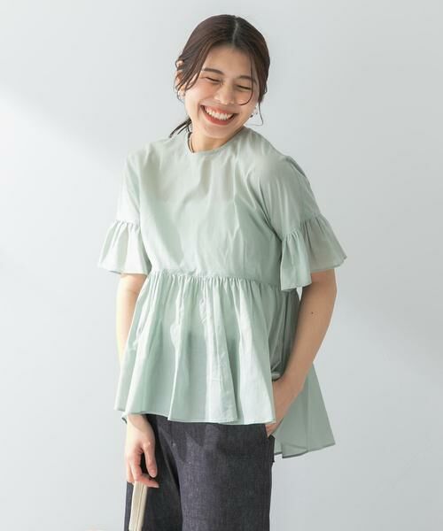 URBAN RESEARCH ROSSO / アーバンリサーチ ロッソ シャツ・ブラウス | F by ROSSO　コットンボイル切替ギャザーブラウス | 詳細2