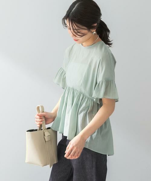 URBAN RESEARCH ROSSO / アーバンリサーチ ロッソ シャツ・ブラウス | F by ROSSO　コットンボイル切替ギャザーブラウス | 詳細3