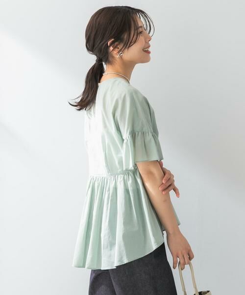 URBAN RESEARCH ROSSO / アーバンリサーチ ロッソ シャツ・ブラウス | F by ROSSO　コットンボイル切替ギャザーブラウス | 詳細4