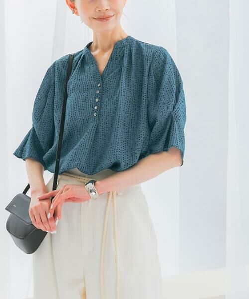 URBAN RESEARCH ROSSO / アーバンリサーチ ロッソ シャツ・ブラウス | ウォッシャブルドットブラウス | 詳細1