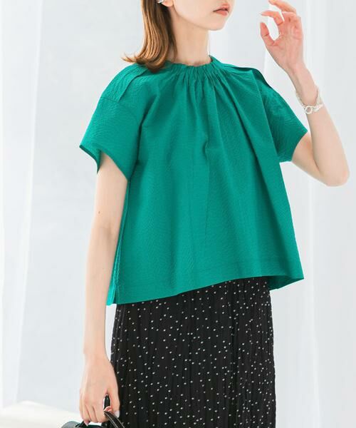 URBAN RESEARCH ROSSO / アーバンリサーチ ロッソ シャツ・ブラウス | シアサッカーショートギャザーブラウス | 詳細5