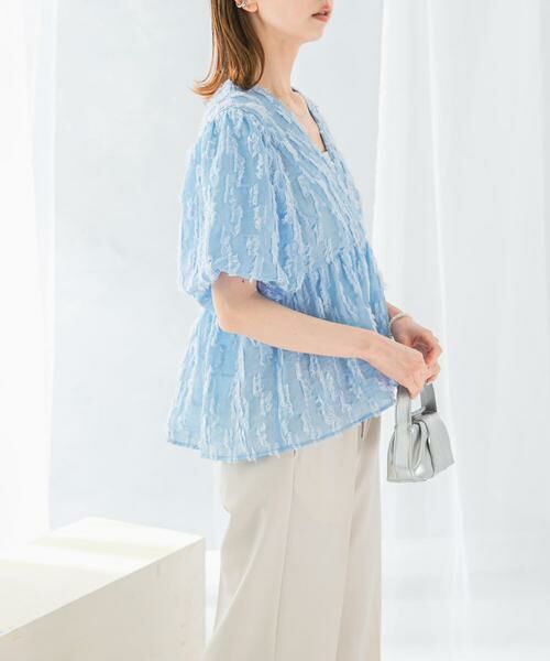 URBAN RESEARCH ROSSO / アーバンリサーチ ロッソ シャツ・ブラウス | ジャガードバルーンスリーブブラウス | 詳細1