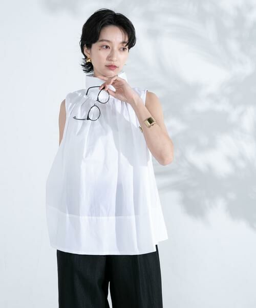 URBAN RESEARCH ROSSO / アーバンリサーチ ロッソ シャツ・ブラウス | バックボタンハイネックフレアブラウス | 詳細21