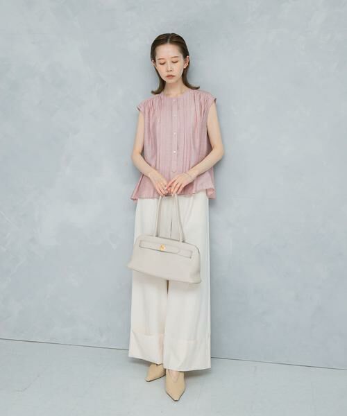 URBAN RESEARCH ROSSO / アーバンリサーチ ロッソ シャツ・ブラウス | リネン混プリーツブラウス | 詳細3