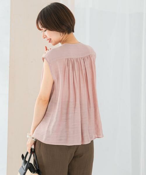 URBAN RESEARCH ROSSO / アーバンリサーチ ロッソ シャツ・ブラウス | リネン混プリーツブラウス | 詳細5