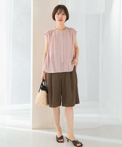 URBAN RESEARCH ROSSO / アーバンリサーチ ロッソ シャツ・ブラウス | リネン混プリーツブラウス | 詳細6