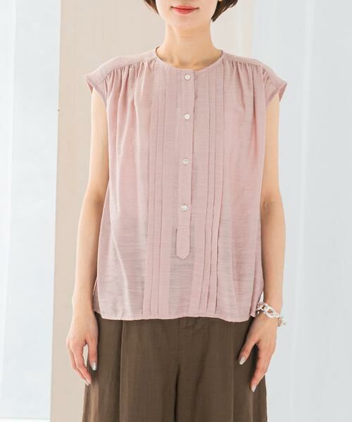 URBAN RESEARCH ROSSO / アーバンリサーチ ロッソ シャツ・ブラウス | リネン混プリーツブラウス | 詳細7