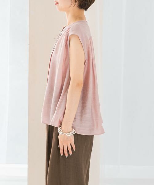 URBAN RESEARCH ROSSO / アーバンリサーチ ロッソ シャツ・ブラウス | リネン混プリーツブラウス | 詳細8