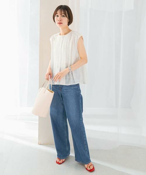 URBAN RESEARCH ROSSO / アーバンリサーチ ロッソ シャツ・ブラウス | リネン混プリーツブラウス | 詳細19