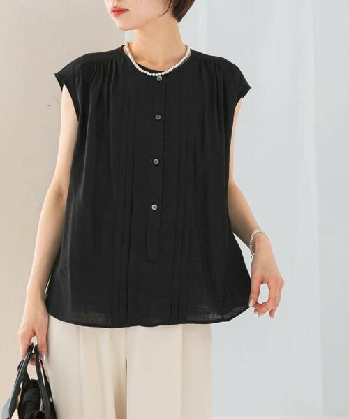 URBAN RESEARCH ROSSO / アーバンリサーチ ロッソ シャツ・ブラウス | リネン混プリーツブラウス | 詳細23