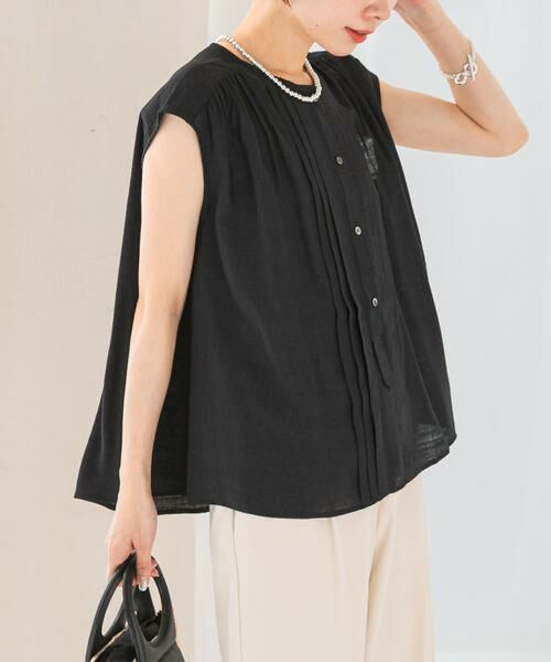 URBAN RESEARCH ROSSO / アーバンリサーチ ロッソ シャツ・ブラウス | リネン混プリーツブラウス | 詳細24