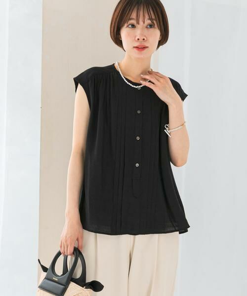 URBAN RESEARCH ROSSO / アーバンリサーチ ロッソ シャツ・ブラウス | リネン混プリーツブラウス | 詳細25