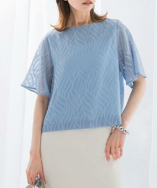 URBAN RESEARCH ROSSO / アーバンリサーチ ロッソ シャツ・ブラウス | セミシアーカットジャガードブラウス | 詳細1