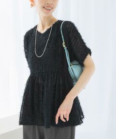 URBAN RESEARCH ROSSO / アーバンリサーチ ロッソ シャツ・ブラウス | シアージャガードペプラムブラウス