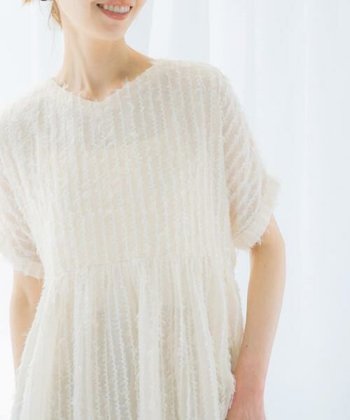 URBAN RESEARCH ROSSO / アーバンリサーチ ロッソ シャツ・ブラウス | シアージャガードペプラムブラウス | 詳細1