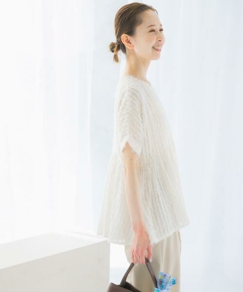 URBAN RESEARCH ROSSO / アーバンリサーチ ロッソ シャツ・ブラウス | シアージャガードペプラムブラウス | 詳細3