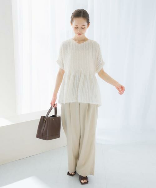 URBAN RESEARCH ROSSO / アーバンリサーチ ロッソ シャツ・ブラウス | シアージャガードペプラムブラウス | 詳細5