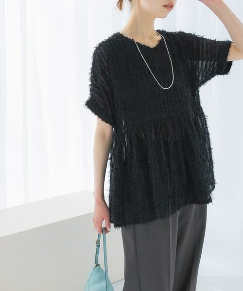 URBAN RESEARCH ROSSO / アーバンリサーチ ロッソ シャツ・ブラウス | シアージャガードペプラムブラウス | 詳細15