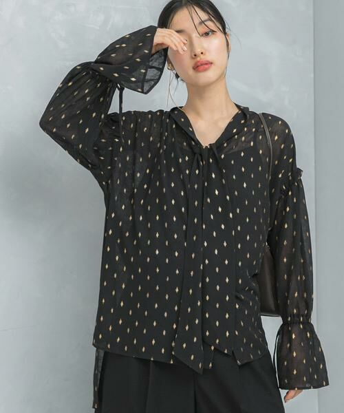 URBAN RESEARCH ROSSO / アーバンリサーチ ロッソ シャツ・ブラウス | ラメシアーギャザーボリュームブラウス | 詳細1