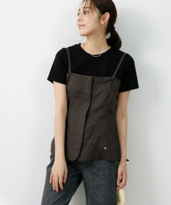 URBAN RESEARCH ROSSO / アーバンリサーチ ロッソ Tシャツ | F by ROSSO　リネン混ビスチェ+半袖Tシャツ