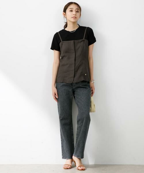 URBAN RESEARCH ROSSO / アーバンリサーチ ロッソ Tシャツ | F by ROSSO　リネン混ビスチェ+半袖Tシャツ | 詳細3