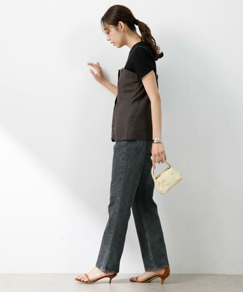 URBAN RESEARCH ROSSO / アーバンリサーチ ロッソ Tシャツ | F by ROSSO　リネン混ビスチェ+半袖Tシャツ | 詳細4