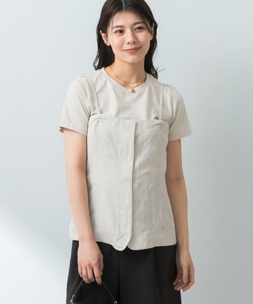 URBAN RESEARCH ROSSO / アーバンリサーチ ロッソ Tシャツ | F by ROSSO　リネン混ビスチェ+半袖Tシャツ | 詳細18