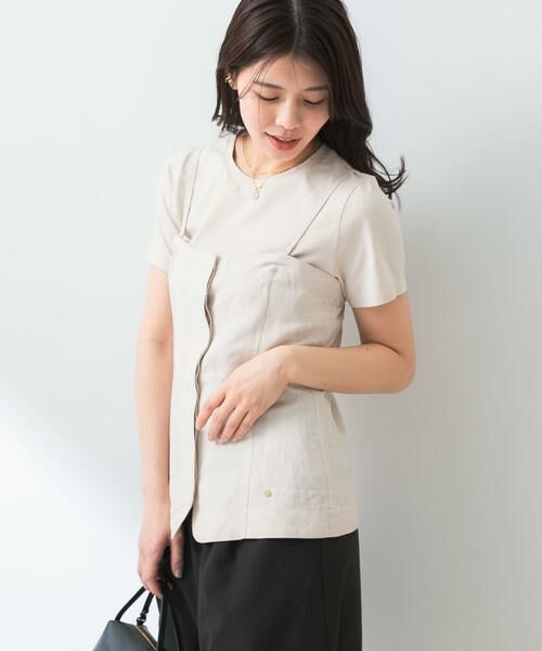 URBAN RESEARCH ROSSO / アーバンリサーチ ロッソ Tシャツ | F by ROSSO　リネン混ビスチェ+半袖Tシャツ | 詳細19