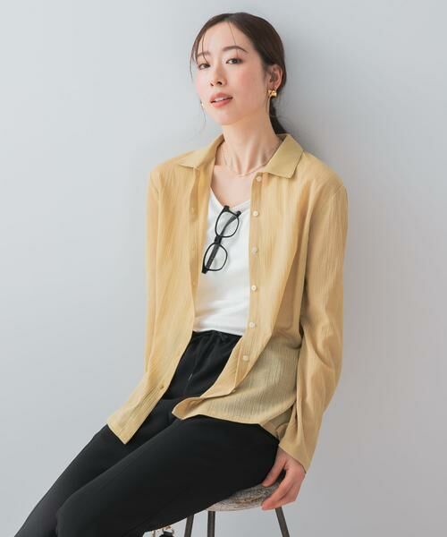 URBAN RESEARCH ROSSO / アーバンリサーチ ロッソ シャツ・ブラウス | F by ROSSO　楊柳シアーシャツ | 詳細1