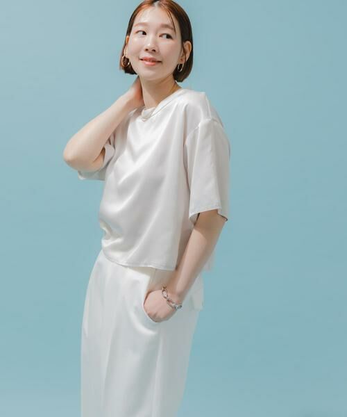 URBAN RESEARCH ROSSO / アーバンリサーチ ロッソ シャツ・ブラウス | F by ROSSO　ウォッシャブルサテンTシャツ | 詳細20