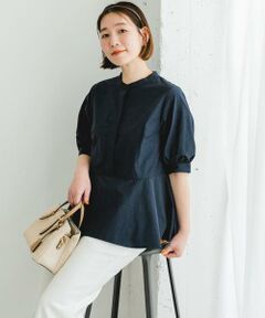 URBAN RESEARCH ROSSO / アーバンリサーチ ロッソ シャツ・ブラウス | F by ROSSO　スタンドカラーペプラムブラウス