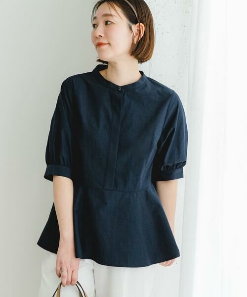 URBAN RESEARCH ROSSO / アーバンリサーチ ロッソ シャツ・ブラウス | F by ROSSO　スタンドカラーペプラムブラウス | 詳細2