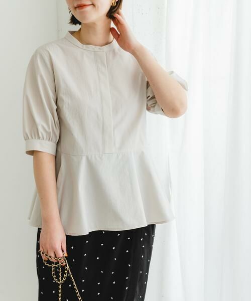 URBAN RESEARCH ROSSO / アーバンリサーチ ロッソ シャツ・ブラウス | F by ROSSO　スタンドカラーペプラムブラウス | 詳細13