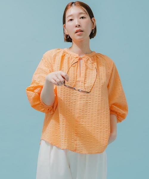 URBAN RESEARCH ROSSO / アーバンリサーチ ロッソ シャツ・ブラウス | F by ROSSO　サッカーボリュームスリーブブラウス | 詳細1